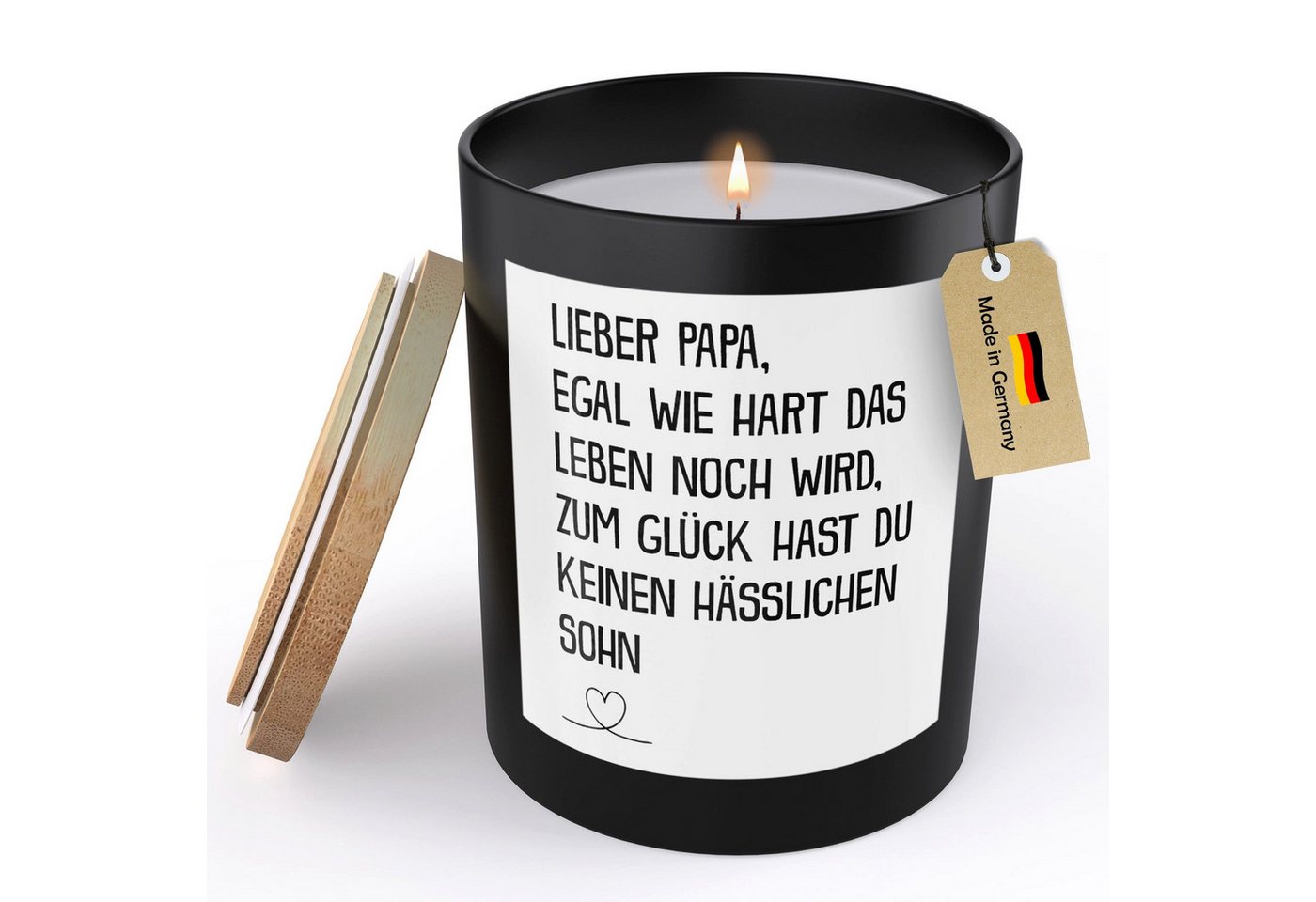 22Feels Duftkerze Deko Papa Geschenk v. Sohn Vater Vatertag Geburtstag Weihnachten Mann, MADE IN GERMANY, Europäisches Sojawachs, Handgegossen 22Feels Duftkerze Deko Papa Geschenk v. Sohn Vater Vatertag Geburtstag Weihnachten Mann, MADE IN GERMANY, Europäisches Sojawachs, Handgegossen von 22Feels