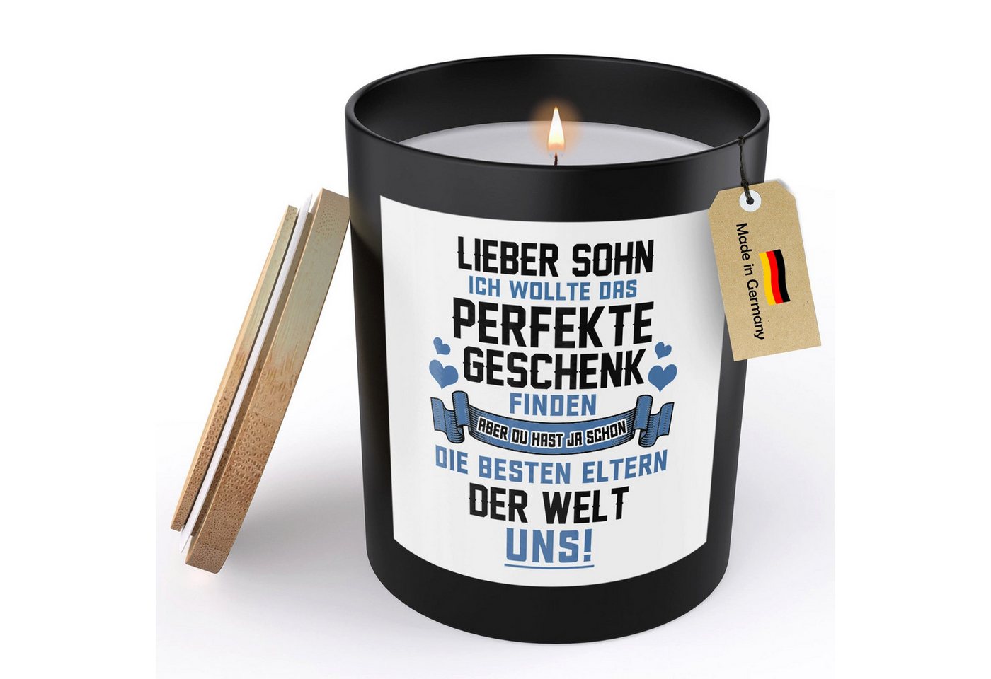 22Feels Duftkerze Deko Sohn Geschenk 18. Geburtstag Weihnachten Abitur Matura Jungs, MADE IN GERMANY, Europäisches Sojawachs, Handgegossen von 22Feels