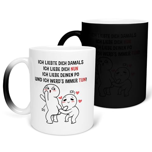 22Feels Farbwechsel Paar Tasse - Jahrestag Geschenk Ehefrau Ehemann Hochzeitstag Freund Freundin Valentinstag Sie Ihn Beziehung Liebe Kaffeetasse Haferl von 22Feels