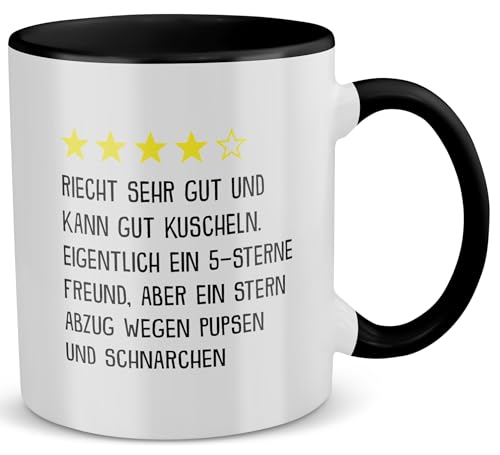 22Feels Freund Geschenk zum Jahrestag Tasse für Männer, Valentinstag Ihn Geburtstag Weihnachten, Beziehung Liebe Paar Spruch (Zweifarbig Weiss-Schwarz) von 22Feels