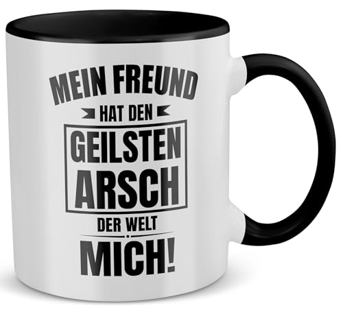 22Feels Freundin Tasse, Jahrestag Geschenk für Frauen, Beziehung, Liebe, Valentinstag Sie, Geburtstag Spruch (Zweifarbig Weiss-Schwarz) von 22Feels