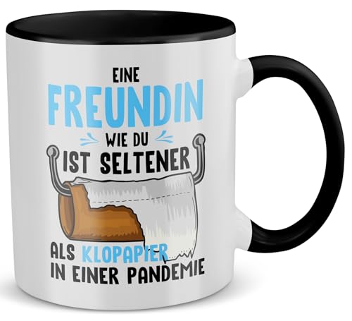 22Feels Freundin Tasse, Jahrestag Geschenk für Frauen, Beziehung, Liebe, Valentinstag Sie, Geburtstag Spruch (Zweifarbig Weiss-Schwarz) von 22Feels