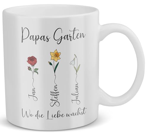 22Feels Geburtsblumen Tasse Papa Geschenk Personalisiert Vatertag Geburtstag Männer Vater Weihnachten Kaffeetasse Selber Gestalten Haferl Eltern Geschenkidee X5 von 22Feels