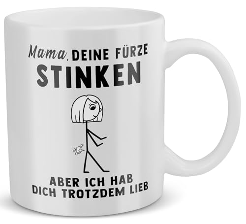 22Feels Mama Geschenk Mutter Tasse Deine Fürze Stinken Geburtstag Muttertag Weihnachten von Tochter Sohn Mami Geburtstag Idee Frau Mutti Familie von 22Feels