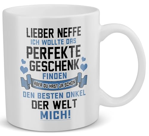 22Feels Neffe Geschenk von Onkel, 18. Geburtstag Jungs Tasse Mann, Weihnachten Abchluss Firmung Bachelor, Kaffeetasse Haferl, Schwesterkind, Bruderkind von 22Feels