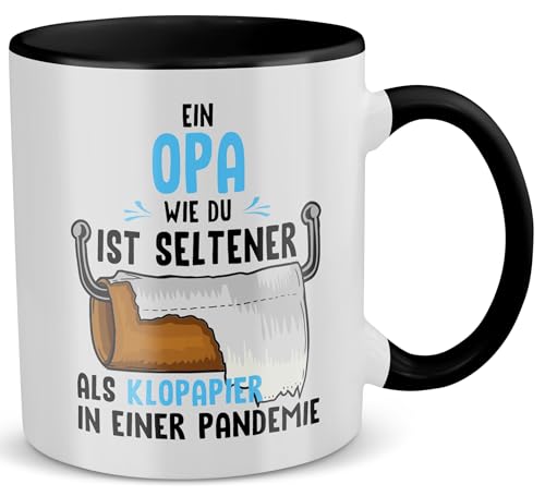 22Feels Opa Geschenk, Grossvater Tasse zum Geburtstag, Weihnachten, Herrentag, von Enkelin Enkel, Idee Männer Opi Grosseltern Familie Haferl (Zweifarbig Weiss-Schwarz) von 22Feels