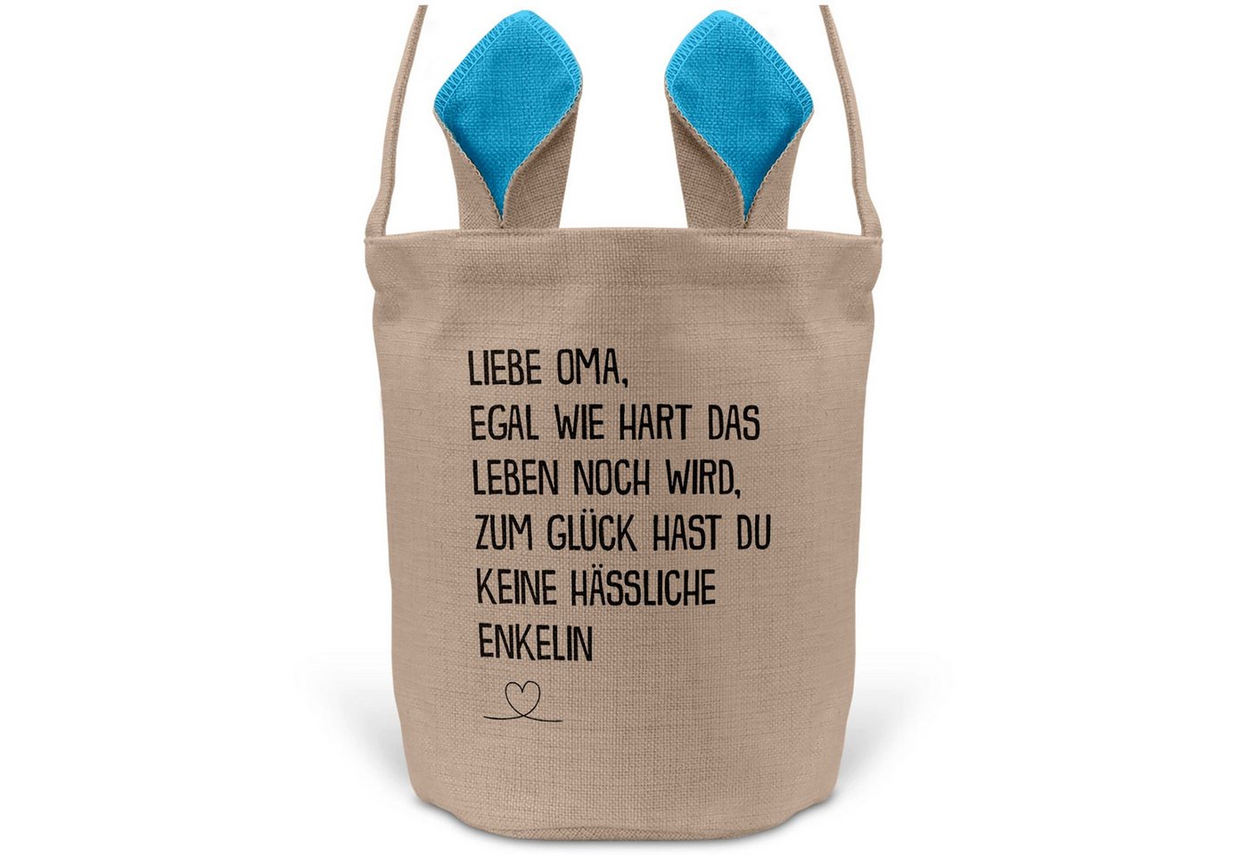 22Feels Osternest Oma Osterkorb v. Enkelin Grossmutter Henkel Geschenk Blau Ostern Deko, In Deutschland Bedruckt von 22Feels