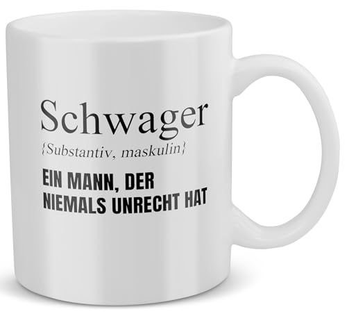 22Feels Schwager Definition Tasse, Geschenk zur Hochzeit, Geburtstag, Weihnachten, Herrentag, Kaffeetasse für Männer von 22Feels