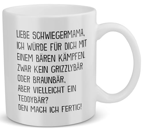 22Feels Schwiegermutter Geschenk Schwiegermama Tasse zur Hochzeit für Schwiegereltern Frau Geburtstag Muttertag Weihnachten Haferl von 22Feels