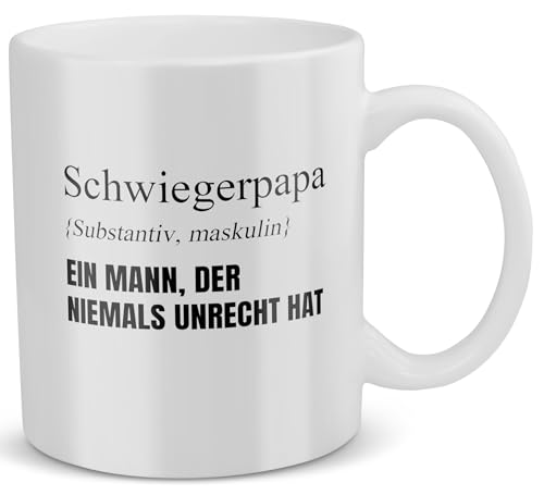 22Feels Schwiegerpapa Definition Tasse, Schwiegervater Geschenk zur Hochzeit für Schwiegereltern Mann Geburtstag Vatertag Weihnachten Herrentag Haferl von 22Feels