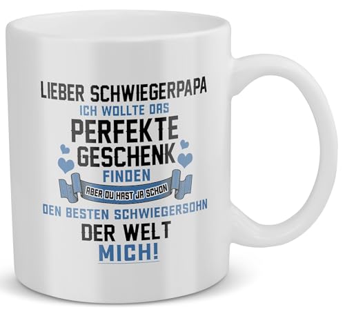 22Feels Schwiegervater Geschenk von Bräutigam Schwiegersohn, Schwiegerpapa Tasse zur Hochzeit Vatertag Geburtstag, Kaffeetasse für Männer von 22Feels