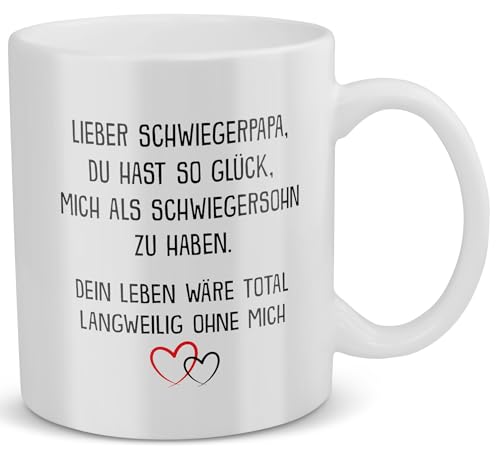 22Feels Schwiegervater Geschenk von Bräutigam Schwiegersohn, Schwiegerpapa Tasse zur Hochzeit Vatertag Geburtstag, Kaffeetasse für Männer von 22Feels