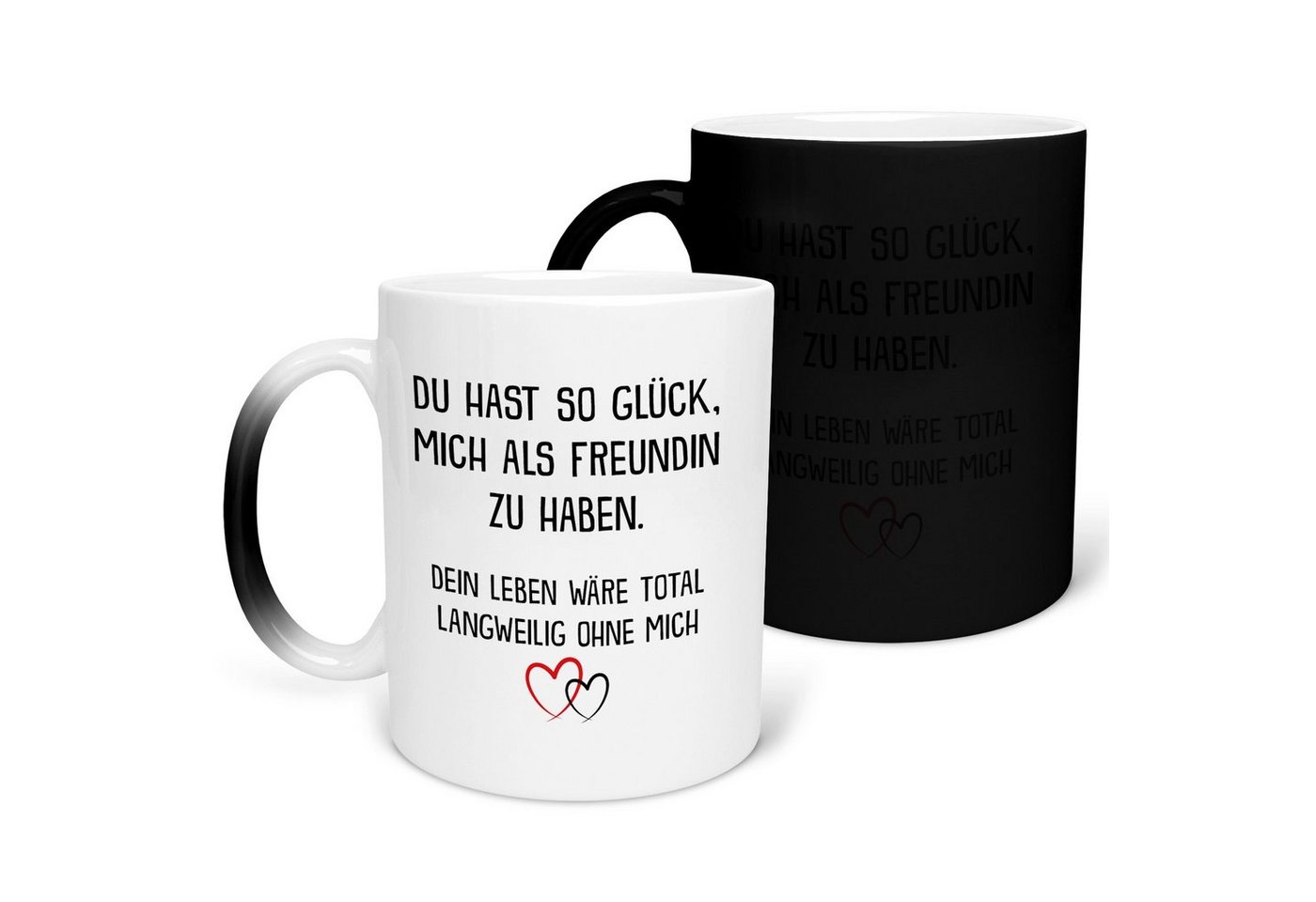 22Feels Tasse Freund Geschenk Jahrestag Ihn Valentinstag Männer 1 Jahr Weihnachten, Keramik, FARBWECHSEL Zaubertasse, Made in Germany von 22Feels