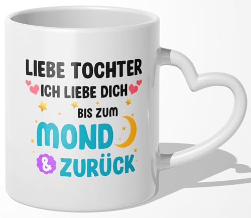 22Feels Tasse, Tochter Geschenk zum 18. Geburtstag, Abitur Matura Abschluss Bachelor Master, Weihnachten An Mein Kind Mädchen Frauen, Firmung Konfirmation (Herzhenkel Weiss) von 22Feels