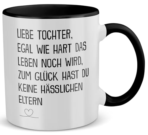 22Feels Tasse, Tochter Geschenk zum 18. Geburtstag, Abitur Matura Abschluss Bachelor Master, Weihnachten An Mein Kind Mädchen Frauen, Firmung Konfirmation (Zweifarbig Weiss-Schwarz) von 22Feels