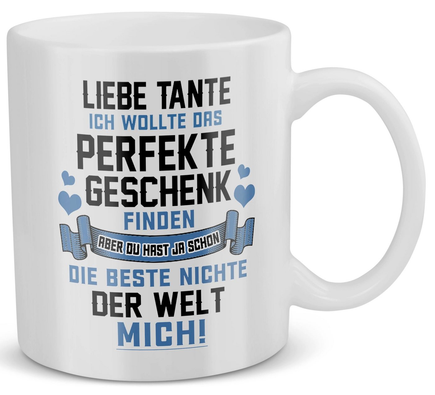 22Feels Tasse Beste Tante Geschenk von Nichte Geburtstag Weihnachten Kaffeetasse, Keramik, Made in Germany, Spülmaschinenfest von 22Feels