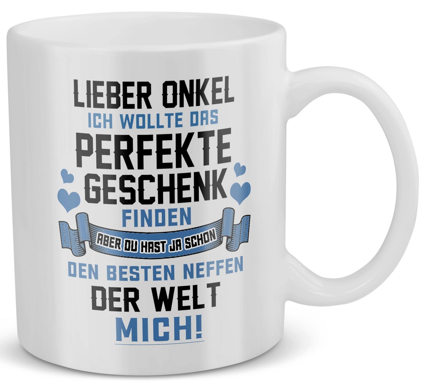 22Feels Tasse Bester Onkel Geschenk von Neffe Geburtstag Weihnachten Kaffeetasse, Keramik, Made in Germany, Spülmaschinenfest von 22Feels