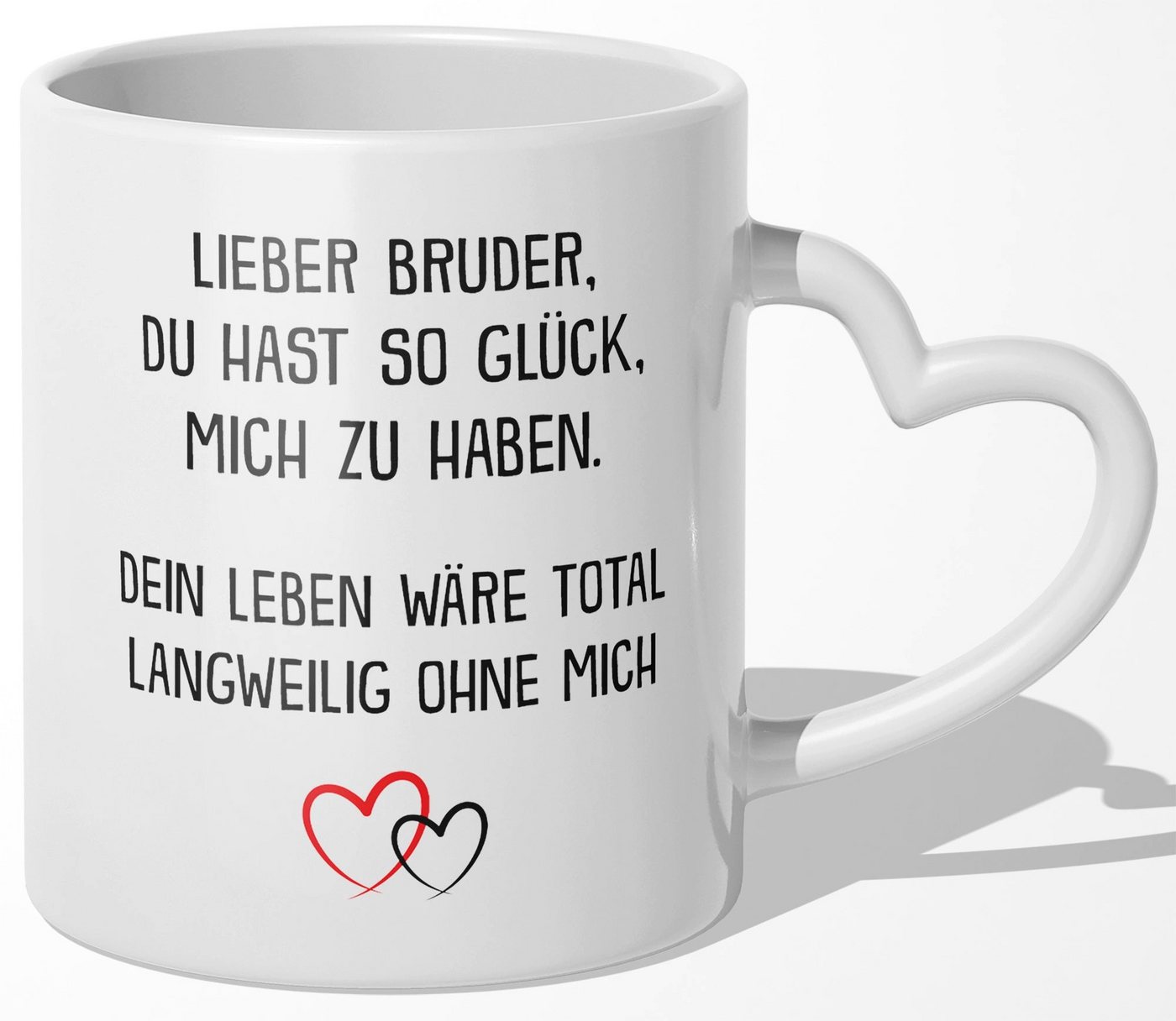 22Feels Tasse Bruder Geschenk Geburtstag Weihnachten Geschwister Jungs Männer Haferl, Keramik, Made In Germany, Spülmaschinenfest, Herzhenkel von 22Feels