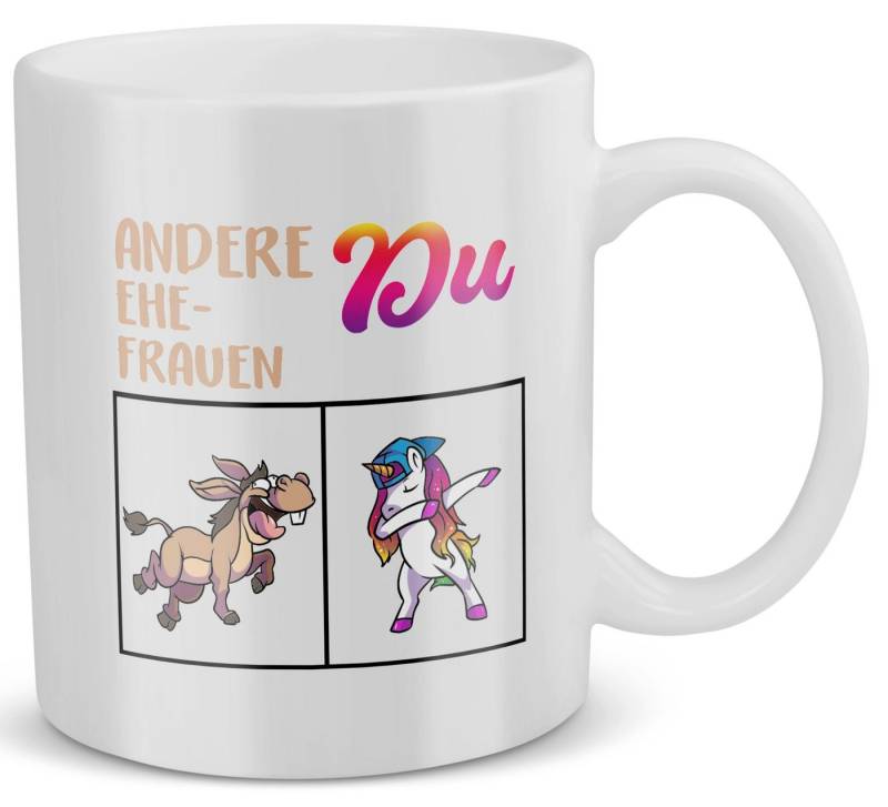 22Feels Tasse Ehefrau Geschenk Hochzeitstag Kaffee Frauen Geburtstag Valentinstag, Keramik, Made in Germany, Spülmaschinenfest von 22Feels