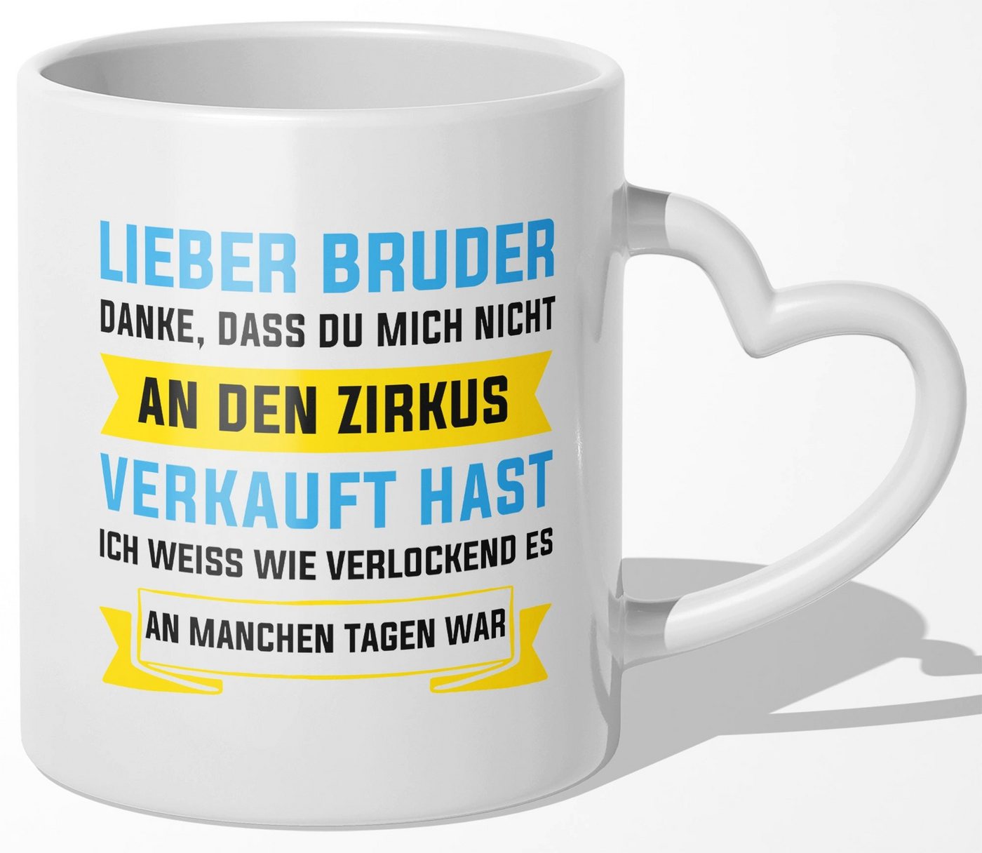 22Feels Tasse Grosser Bruder Geschenk Geburtstag Weihnachten Geschwister Jungs Mann, Keramik, Made In Germany, Spülmaschinenfest, Herzhenkel von 22Feels