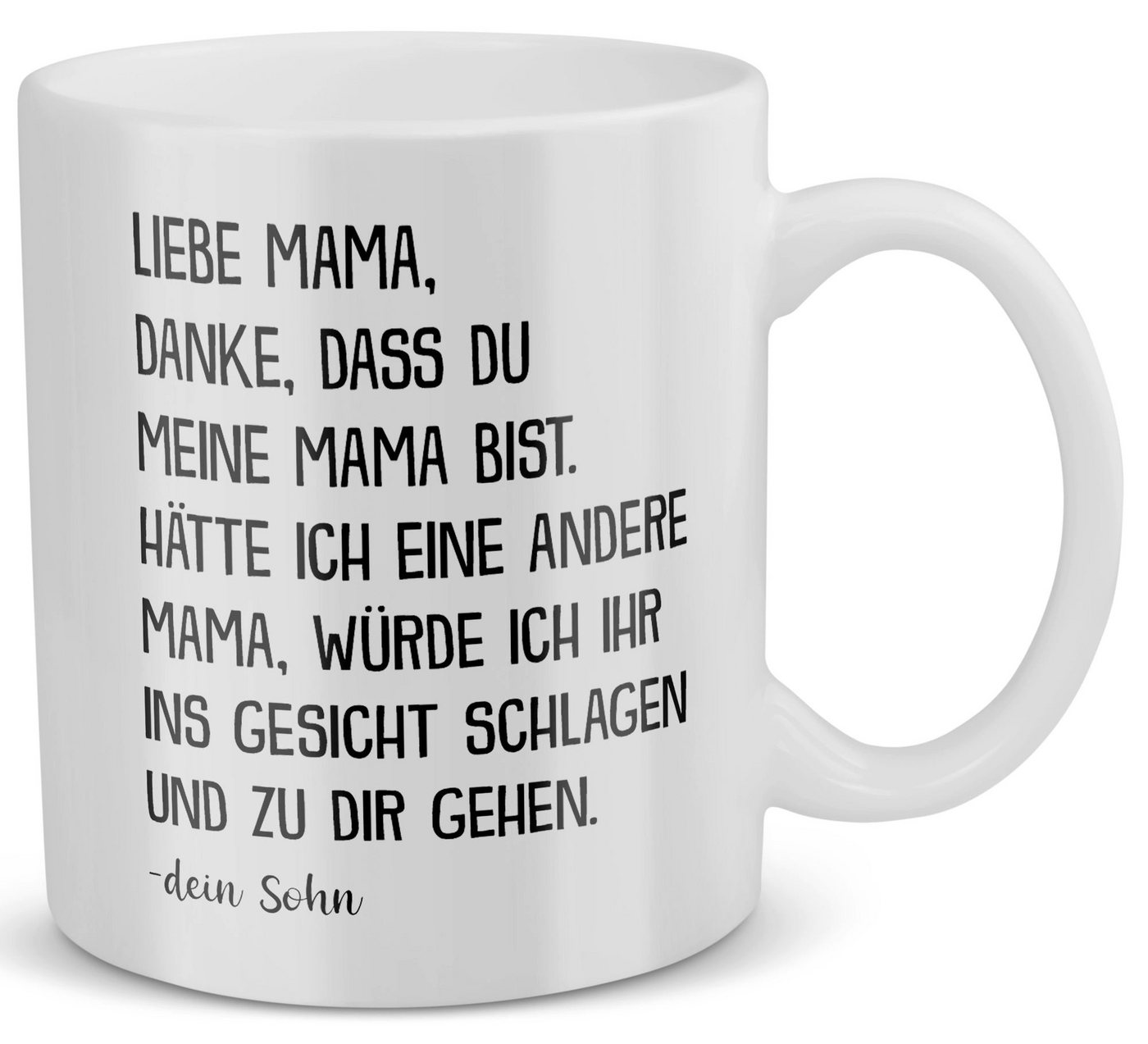 22Feels Tasse Mama Geschenk von Sohn Muttertag Geburtstag Mutter Weihnachten Frauen, Keramik, Made in Germany, Spülmaschinenfest von 22Feels