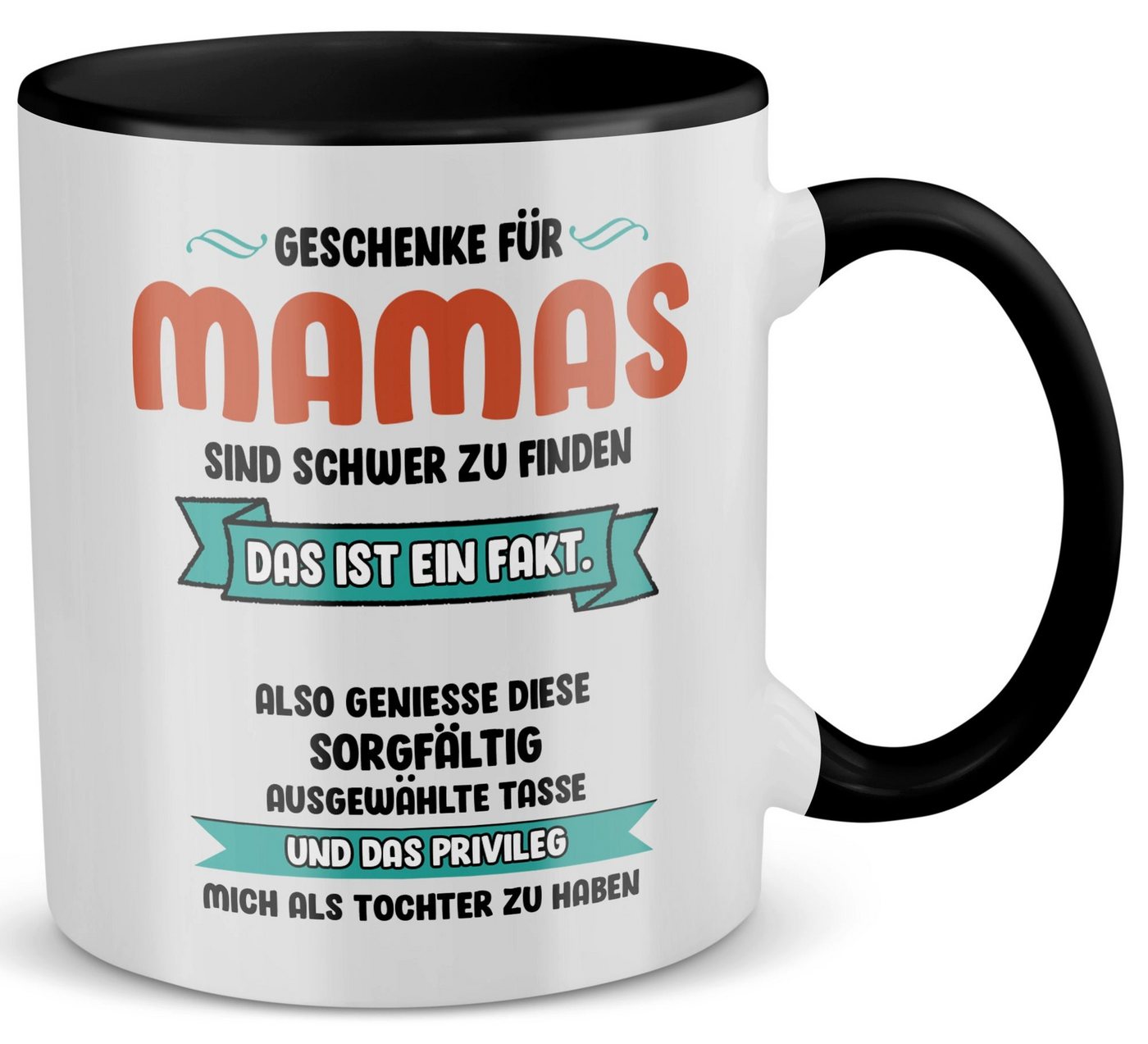 22Feels Tasse Mama Geschenk von Tochter Muttertag Geburtstag Mutter Weihnachten Frau, Keramik, Made in Germany, Spülmaschinenfest, Zweifarbig von 22Feels