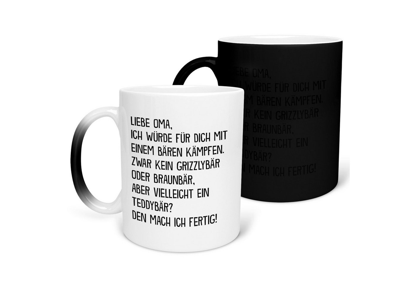 22Feels Tasse Oma Geschenk Geburtstag Grossmutter Rentnerin Frauen Weihnachten, Keramik, FARBWECHSEL Zaubertasse, Made in Germany von 22Feels