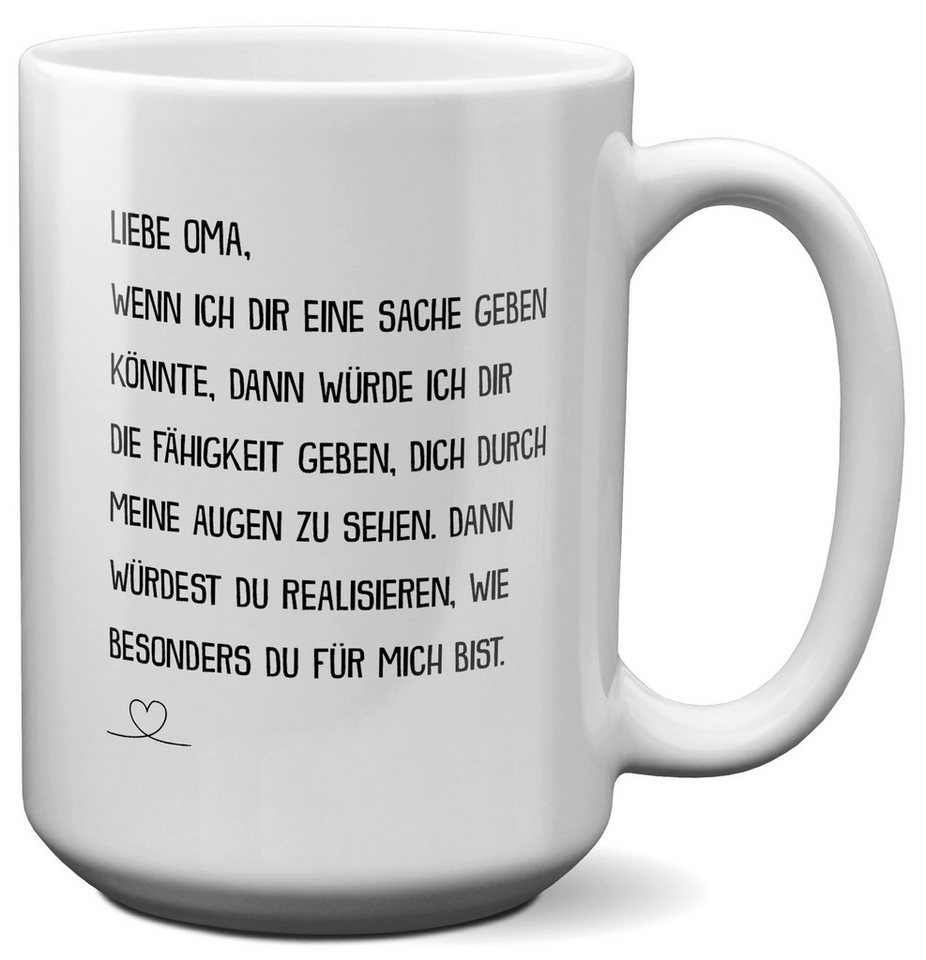 22Feels Tasse Oma Geschenk Geburtstag Grossmutter Rentnerin Frauen Weihnachten, Keramik, XL, Made In Germany, Spülmaschinenfest von 22Feels
