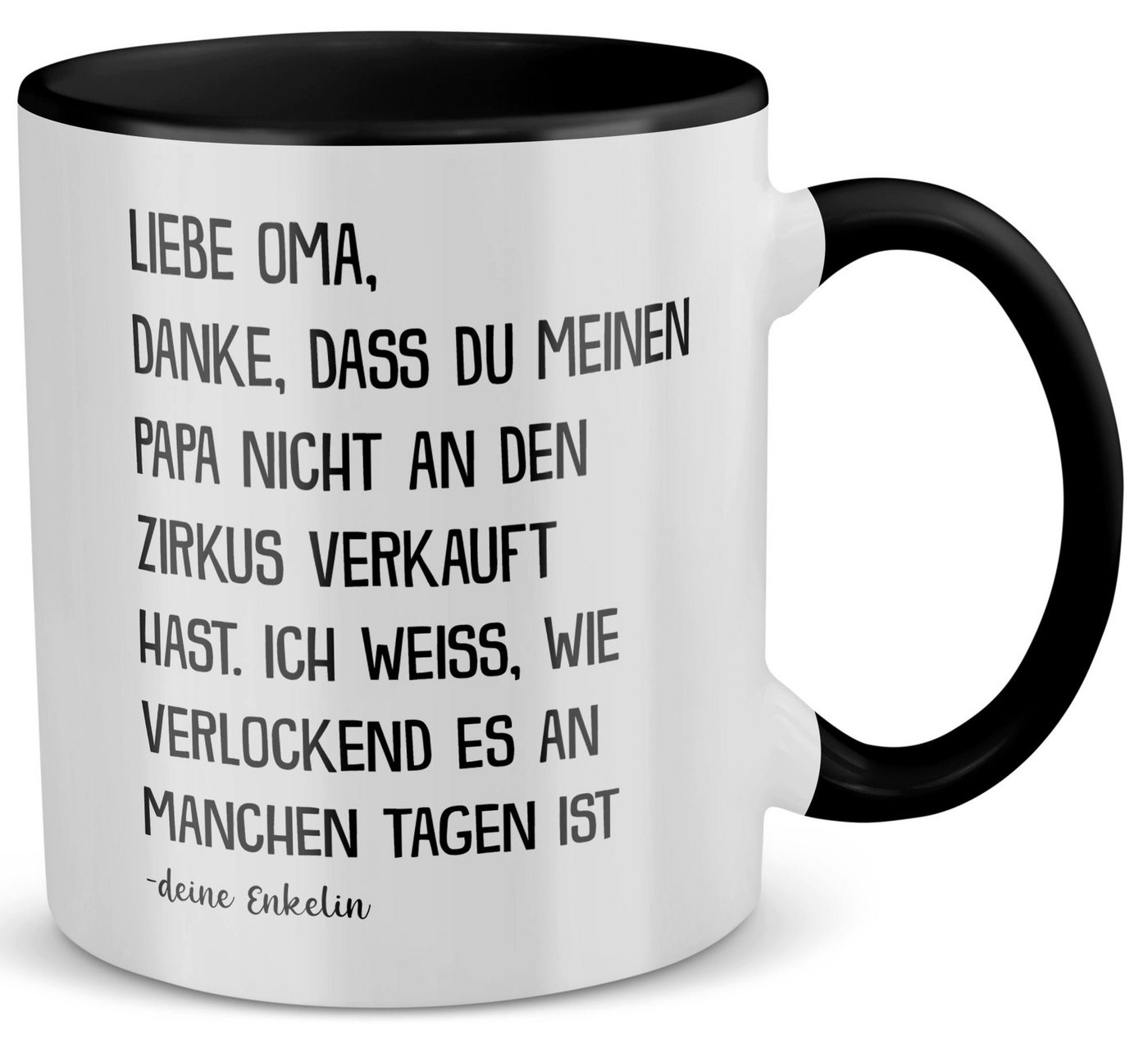 22Feels Tasse Oma Geschenk von Enkelin Geburtstag Grossmutter Kaffeetasse Frau Rente, Keramik, Made in Germany, Spülmaschinenfest, Zweifarbig 22Feels Tasse Oma Geschenk von Enkelin Geburtstag Grossmutter Kaffeetasse Frau Rente, Keramik, Made in Germany, Spülmaschinenfest, Zweifarbig von 22Feels