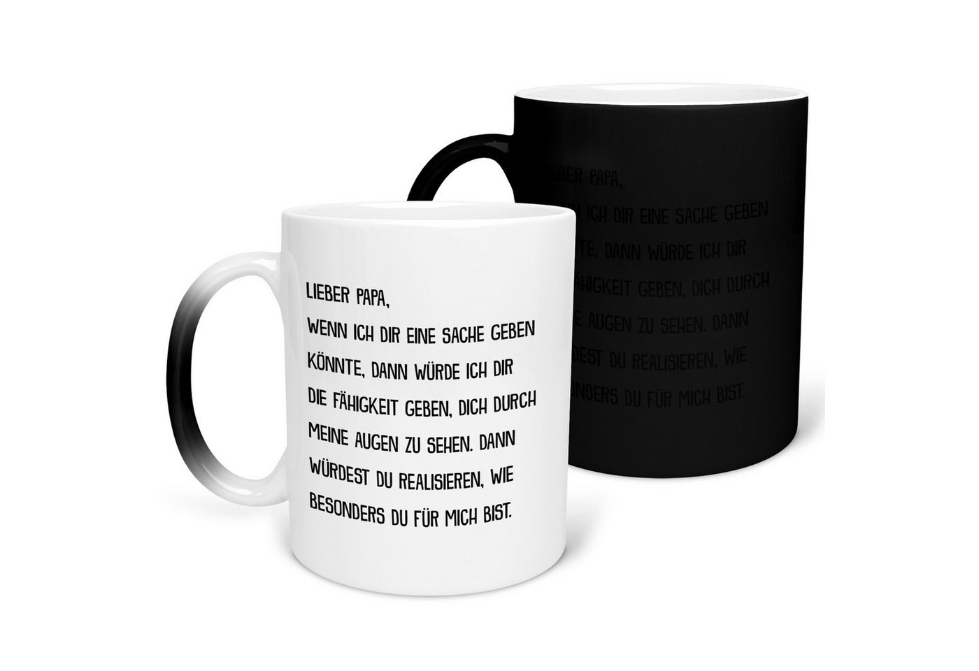 22Feels Tasse Papa Geschenk Vatertag Vater Geburtstag Herrentag Männer Weihnachten, Keramik, FARBWECHSEL Zaubertasse, Made in Germany von 22Feels