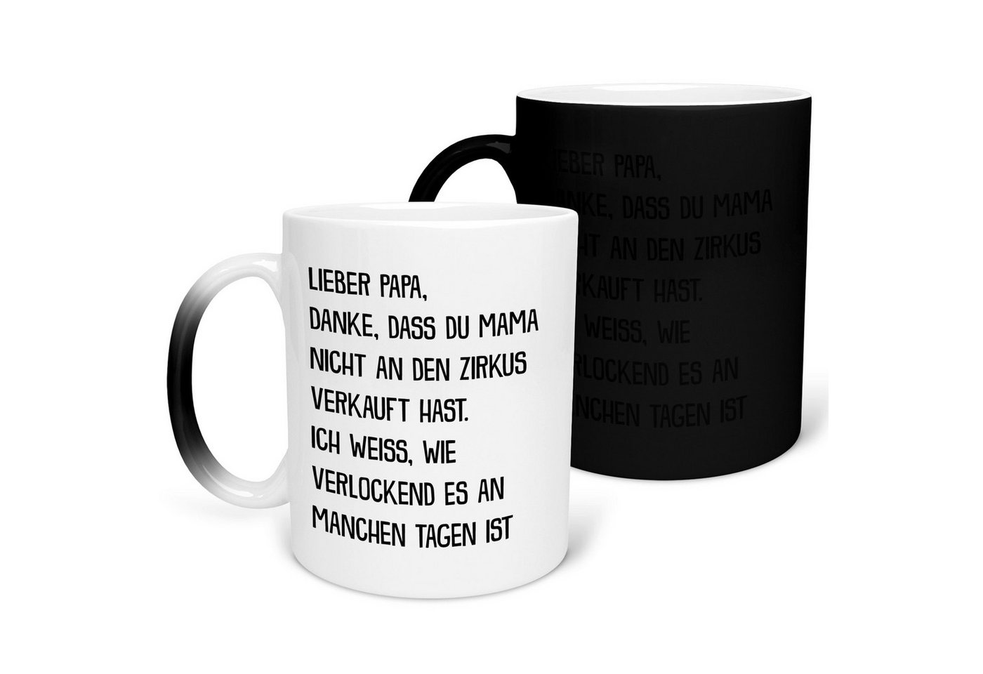 22Feels Tasse Papa Geschenk Vatertag Vater Geburtstag Herrentag Männer Weihnachten, Keramik, FARBWECHSEL Zaubertasse, Made in Germany von 22Feels