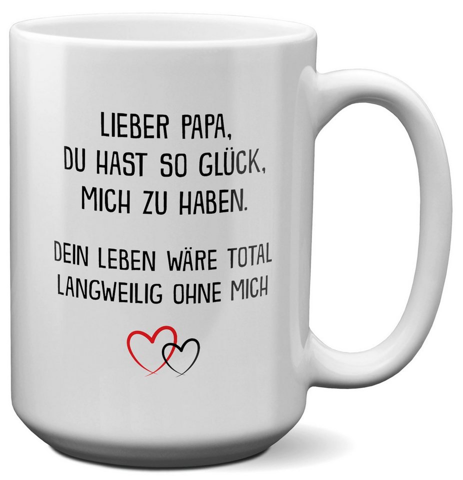 22Feels Tasse Papa Geschenk Vatertag Vater Geburtstag Herrentag Männer Weihnachten, Keramik, XL, Made In Germany, Spülmaschinenfest von 22Feels