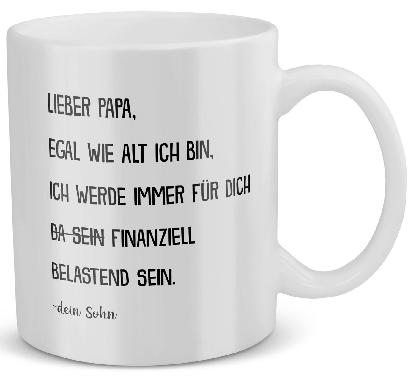 22Feels Tasse Papa Geschenk von Sohn Vatertag Vater Geburtstag Weihnachten Männer, Keramik, Made in Germany, Spülmaschinenfest von 22Feels