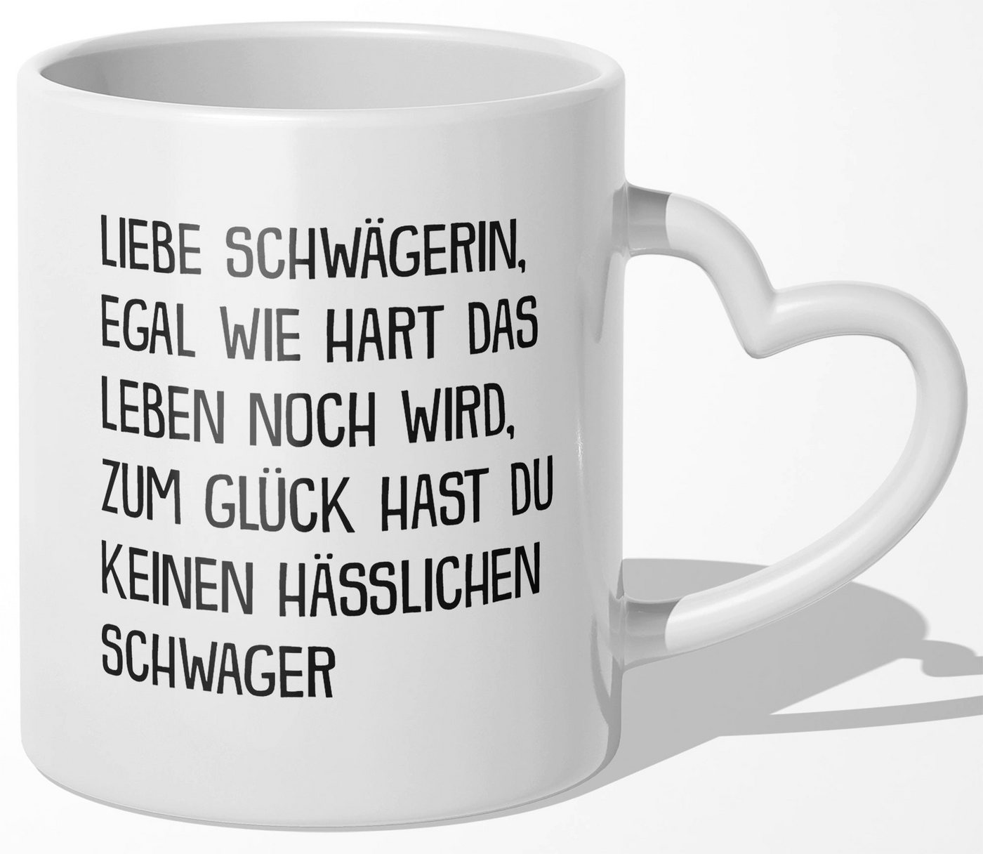 22Feels Tasse Schwägerin Geschenk von Schwager Hochzeit Frau Weihnachten Geburtstag, Keramik, Made In Germany, Spülmaschinenfest, Herzhenkel von 22Feels