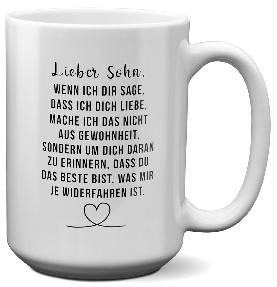 22Feels Tasse Sohn Geschenk Geburtstag 18 Jahre Kind Abi Master Bachelor Weihnachten, Keramik, XL, Made In Germany, Spülmaschinenfest von 22Feels