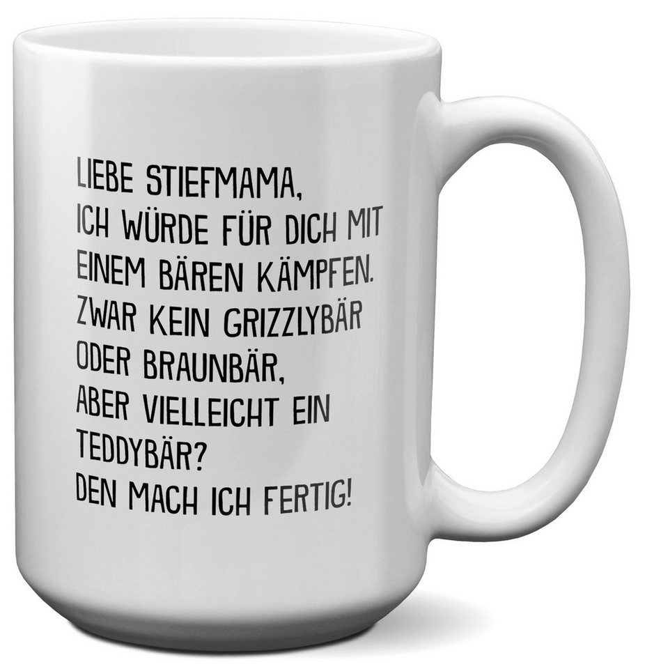 22Feels Tasse Stiefmama Geschenk Muttertag Bonusmama Stiefmutter Geburtstag Frauen, Keramik, XL, Made In Germany, Spülmaschinenfest von 22Feels