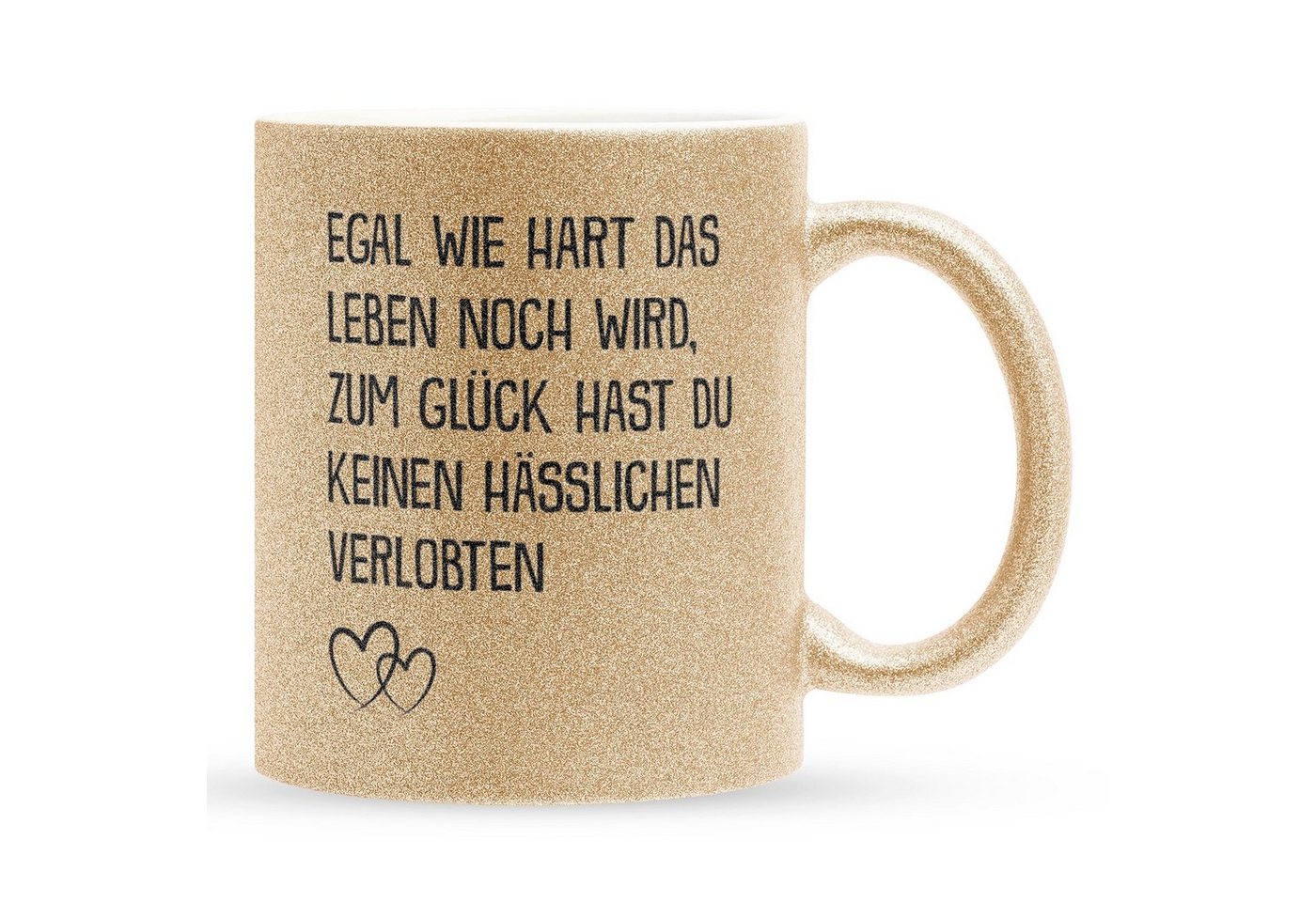 22Feels Tasse Verlobte Geschenk Frauen Verlobung Bekannt Geben Sie Spruch Heiraten, Keramik, Glitzertasse, Made in Germany von 22Feels