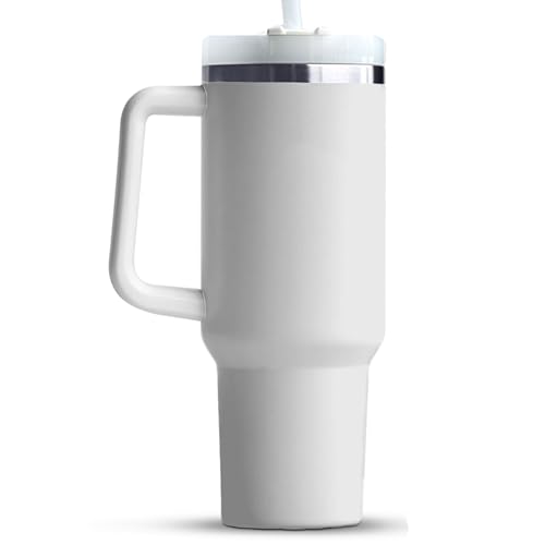 22Feels Tumbler Sublimationsrohling (40oz) XXL Edelstahlbecher mit Henkel und Strohhalm 1180ml, Subli-Beschichtung Sublimation Blanko Werbegeschenk Trend (1 Stück) von 22Feels