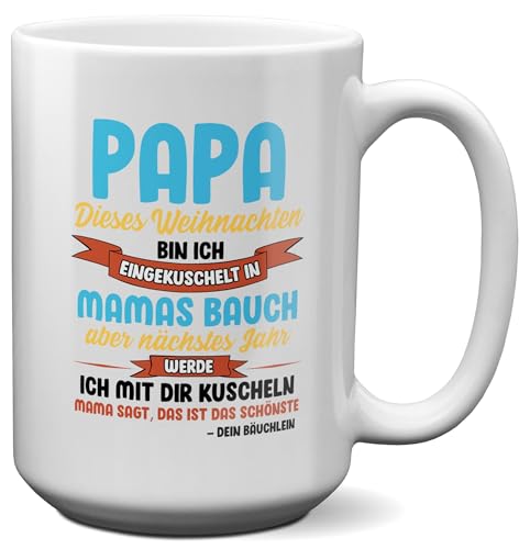 22Feels XL Tasse Du Wirst Papa Schwangerschaft Weihnachten Geschenk Männer, Werdender Vater Gratulation, Bald Dad To Be, Hallo von Baby von 22Feels