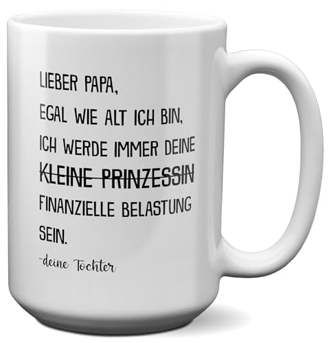 22Feels XL Tasse Papa Geschenk von Tochter, Vater Geburtstag Vatertag Weihnachten Papi Idee Haferl Kaffeetasse Männer von 22Feels