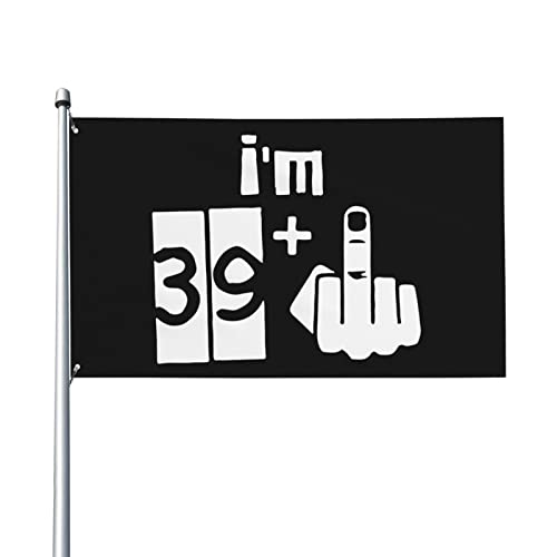 Gartenfahne 90x150cm, Ich Bin 39 Plus 1 40. Geburtstag Dekorative Fahnen Strapazierfähiges Militärische Flagge Lustige Außenbanner, Für Drinnen Und Draußen, Feiertage Gartenfahne 90x150cm, Ich Bin 39 Plus 1 40. Geburtstag Dekorative Fahnen Strapazierfähiges Militärische Flagge Lustige Außenbanner, Für Drinnen Und Draußen, Feiertage von 230