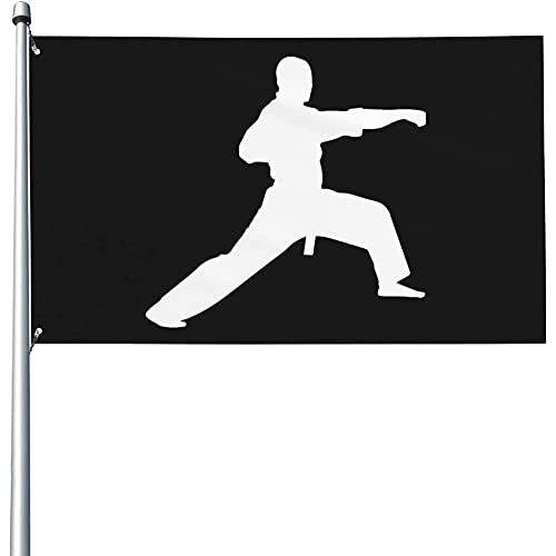 Gartenfahne 90x150cm, Karates Schlägt Silhouette Garten Flagge Durable Flaggen Banner Strapazierfähiges Willkommensflagge, Für Garten, Drinnen Und Draußen von 230