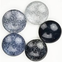 Graustufen Glitzer Magnete // Set 5 - 2 cm Großen Runden Glasmagneten Geschenke Unter 10 Organisation Schliessfach Büro von 23bunniesboutique