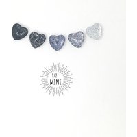 Graustufen Glitzer Mini Magnete // 5Er Set 1/2" Glas in Herzform Geschenke Unter 10 Organisation Valentinstag von 23bunniesboutique