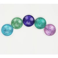 Mermaid Glitzer Magnete // Set Aus 5 - 1" Runden Glasmagneten Geschenke Unter 10 Organisation Schließfach Büro von 23bunniesboutique