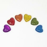 Regenbogen Glitzer Magnete // Set Mit 6 - 1 Zoll Glasmagneten in Herzform Stolze Valentinstag von 23bunniesboutique
