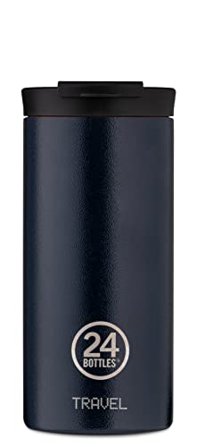 24 Bottles Travel Tumbler Isolierbecher aus lebensmittelechtem Edelstahl in der Farbe Deep Blue, 600ml von 24Bottles