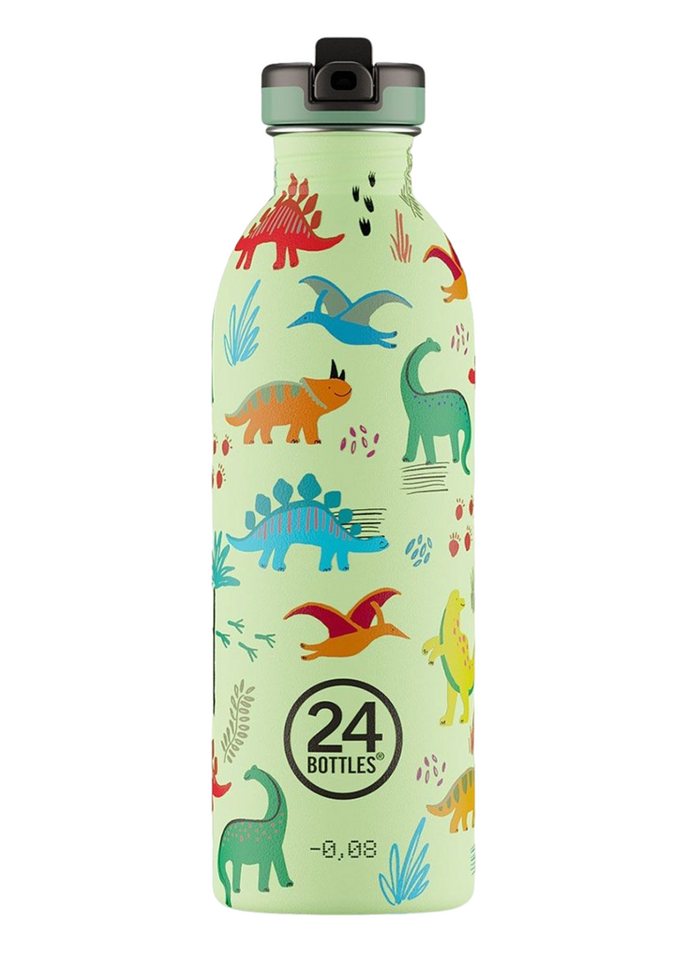 24 Bottles Trinkflasche Edelstahl Trinkflasche Urban Jurassic Friends 0,5 l, Einhandöffnung, spülmaschinengeeignet von 24 Bottles