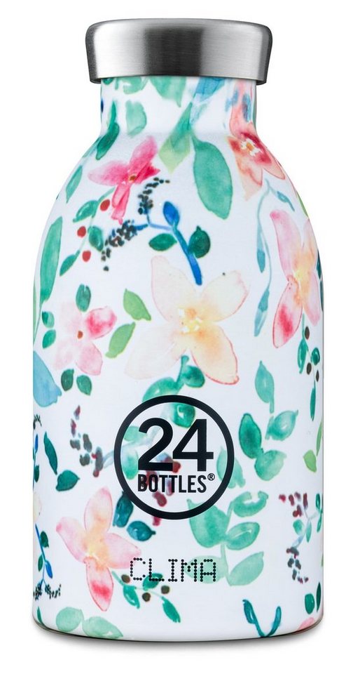 24 Bottles Trinkflasche Edelstahl Trinkflasche Little Buds 0,33 l, für Heiß- und Kaltgetränke, spülmaschinengeeignet von 24 Bottles