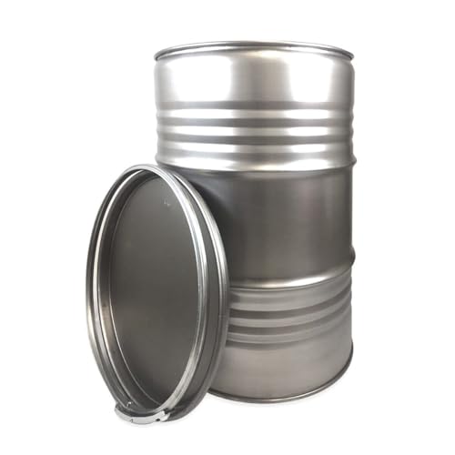 Tonne Ölfass Metallfass mit Deckel 210 Liter Fassungsvermögen 86cm Höhe von 24.Power